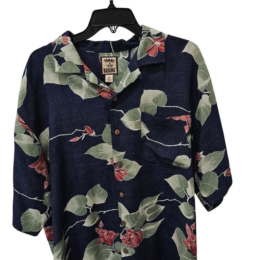 Men's Vintage 100% Silk Tommy Bahama Casual Shirt Size Large
